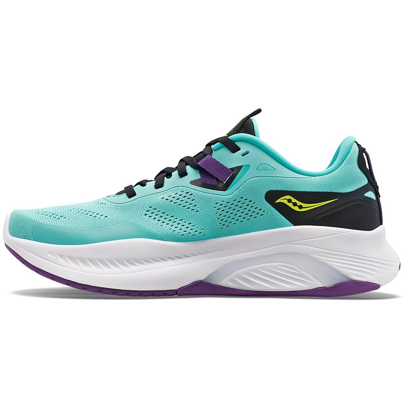 Green Women's Saucony Guide 15 Running Shoes, lightweight and supportive from O'Neills