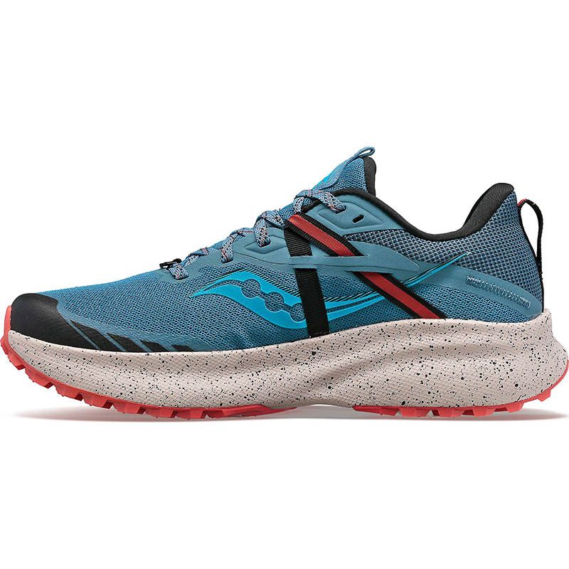 Blue / Orange Saucony Women's Ride 15 Trail Runner Shoes from O'Neills.
