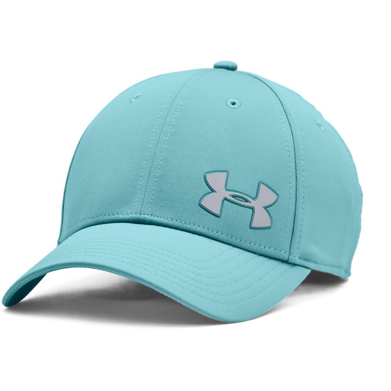 blue Under Armour golf cap with a pre-curved visor, structured front panels and a white Under Armour logo from O'Neills