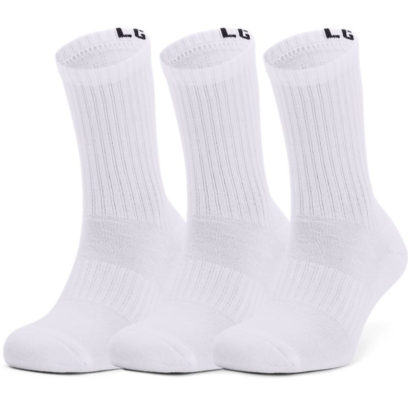 Under Armour Core Crew Sock 3 Pack White | oneills.com