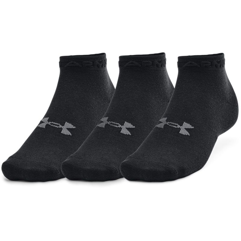 black and grey Under Armour 3 pack socks with an embedded arch support from O'Neills