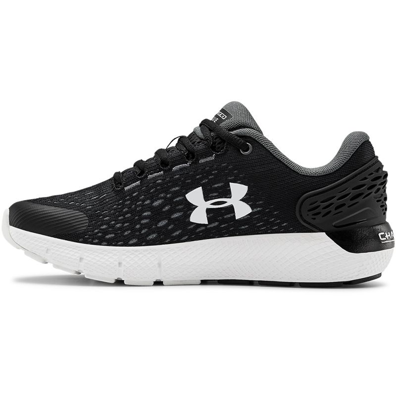 Under Armour Kids' GS Charged Rogue 2 Running Shoes Black / Halo Grey ...