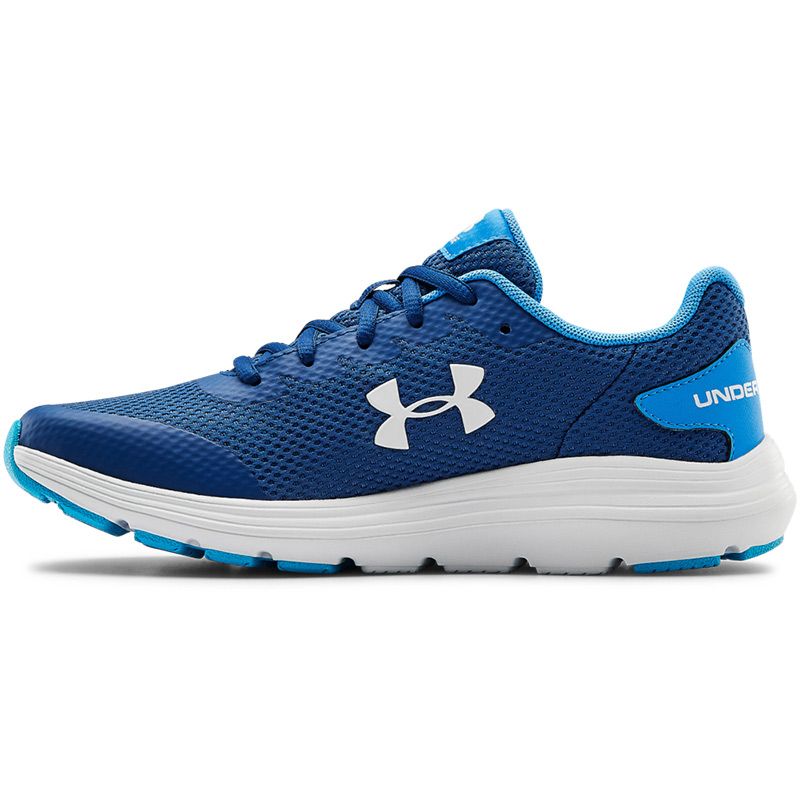 Under Armour Kids' GS Surge 2 Running Shoes Graphite Blue / Electric Blue / Halo Grey