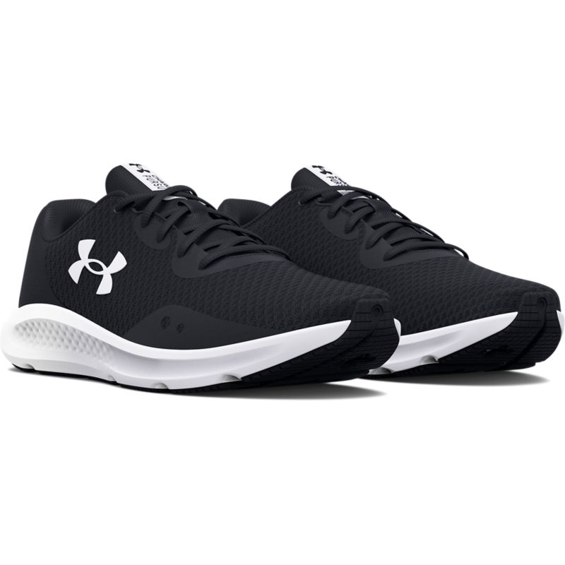 Women's Black Under Armour Women's Charged Pursuit 3 Running Shoes, with foam padding from O'Neills.