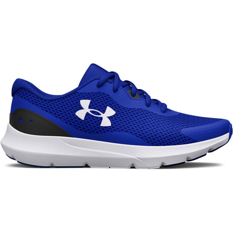 Kids' Blue Under Armour Surge 3 GS Running Shoes, with full-length EVA sockliner from O'Neills.