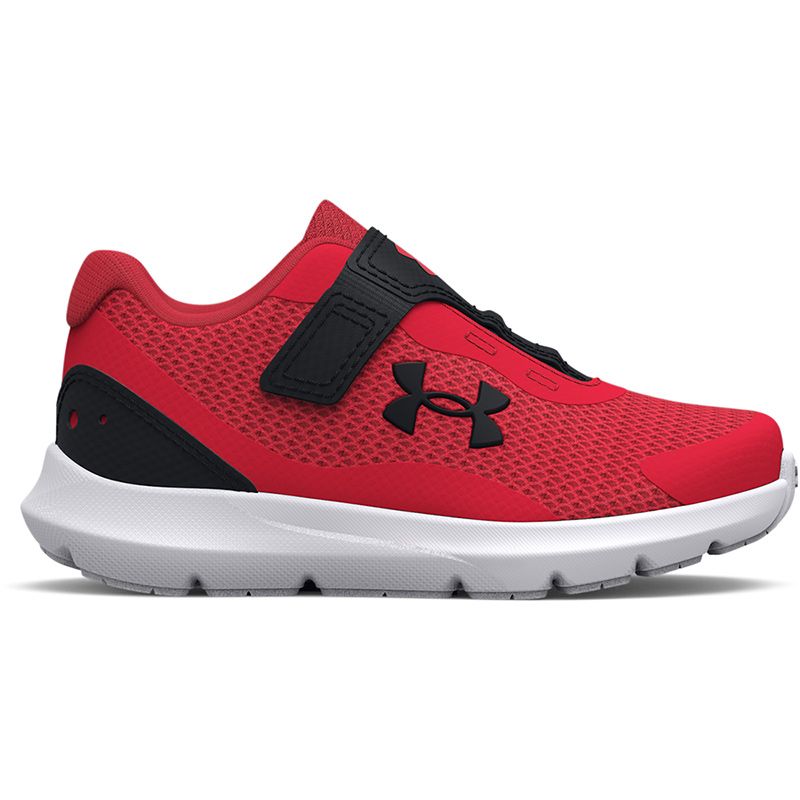 Kids' Red Under Armour Surge 3 AC Infant Running Shoes, with lightweight, breathable upper mesh from O'Neills.
