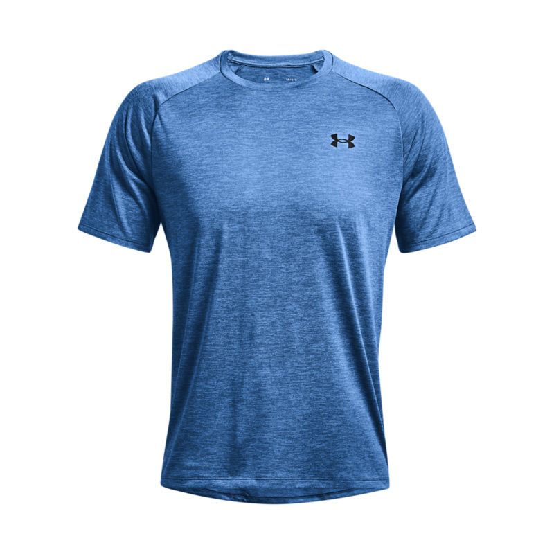 Blue Under Armour men's gym t-shirt with short sleeve and black UA logo on left chest by O'Neills.