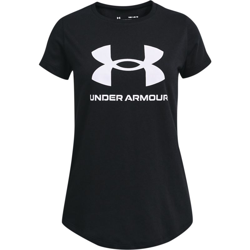 Black Under Armour kids' t-shirt with UA logo from O'Neills.