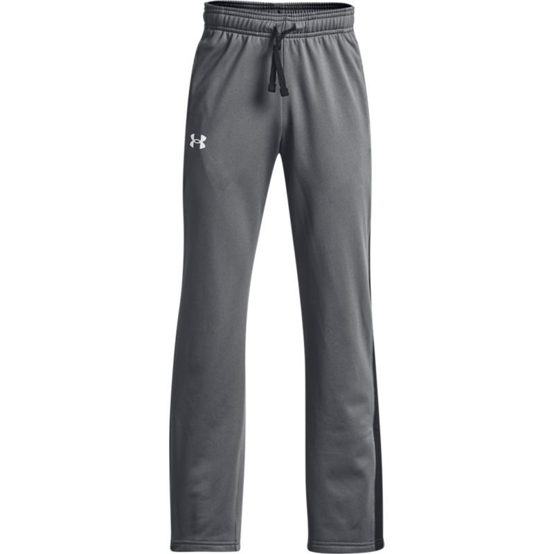Grey Under Armour kids' straight leg tracksuit bottoms from O'Neills.