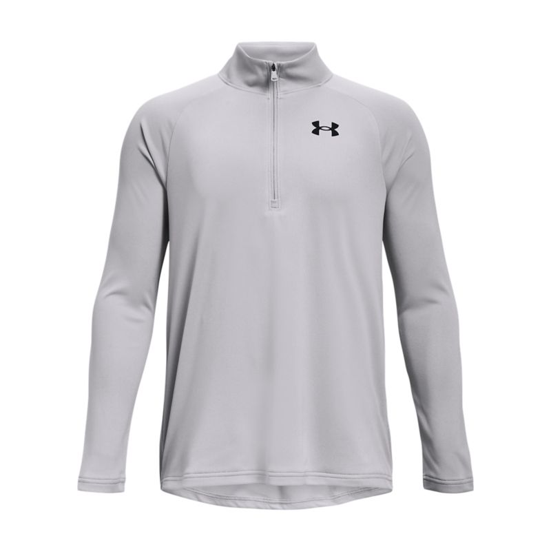 Grey Under Armour Kids' Tech™ 2.0 Half Zip, with streamlined fit & shaped hem, from O'Neills