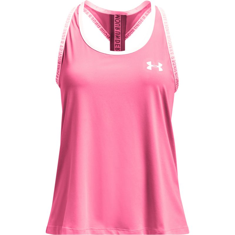 Pink Under Armour kids' girls tank top with T-back straps from O'Neills.