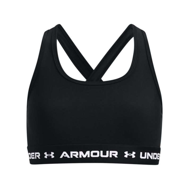 Black Girls Under Armour Crossback Sports Bra with crossover straps from O'Neills