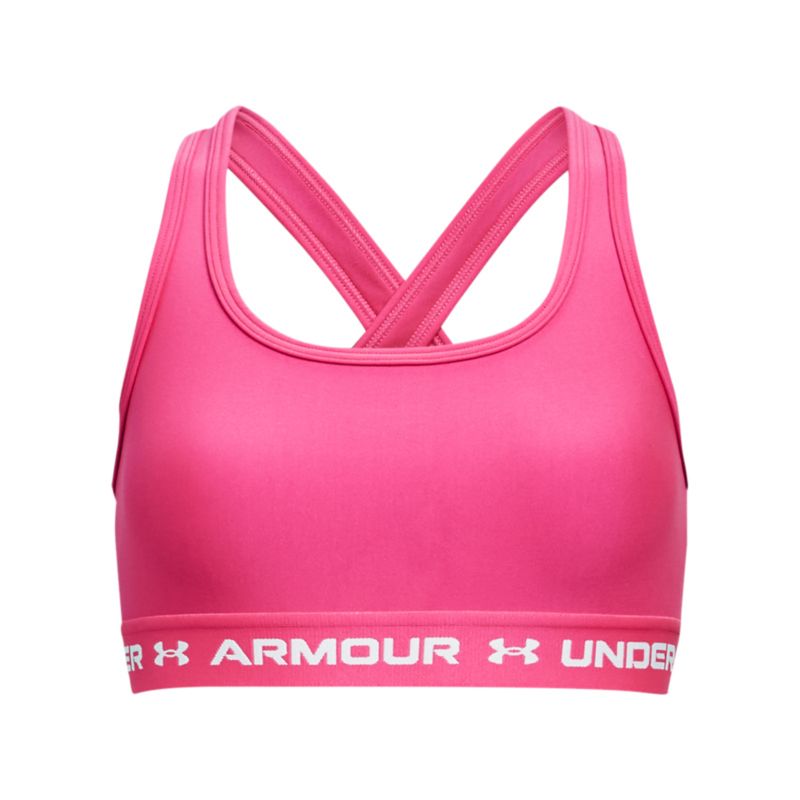 Under Armour Kids' Crossback Sports Bra Electro Pink / White