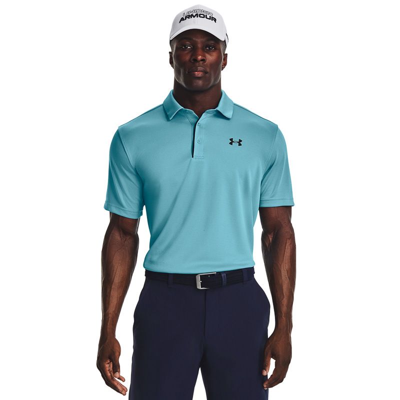 Blue Under Armour Men's Tech Polo, that has a Loose, fuller cut fit for complete comfort from O'Neill's.