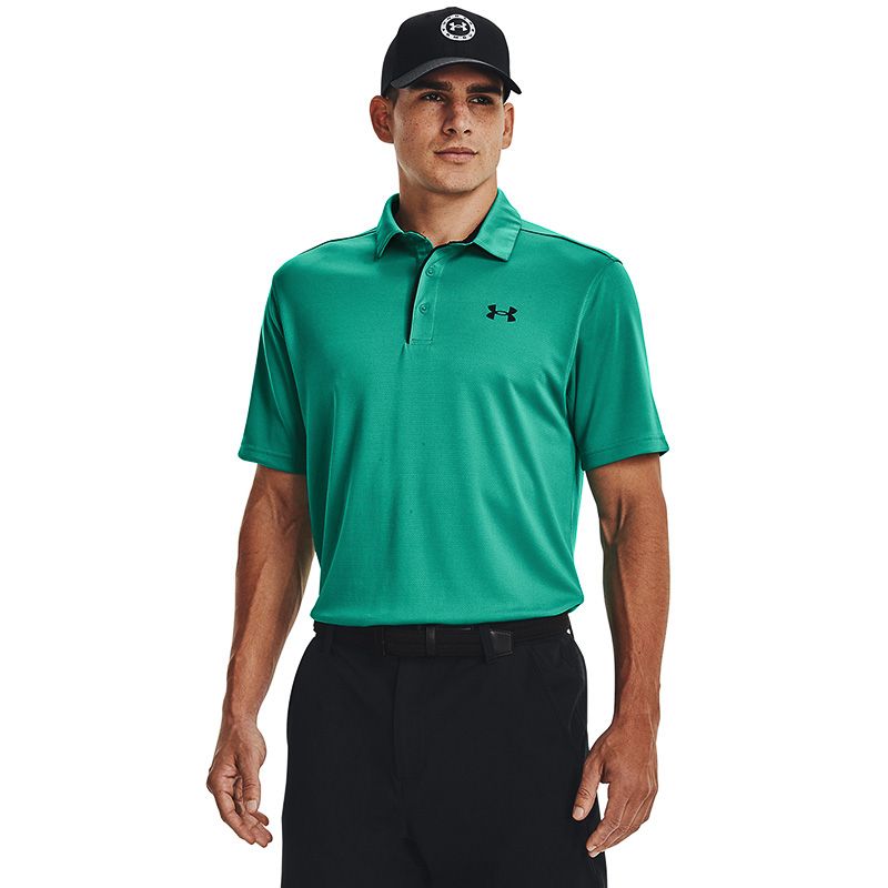 Green Under Armour Men's Tech Polo that has Textured fabric that's soft, light & breathable from O'Neill's.