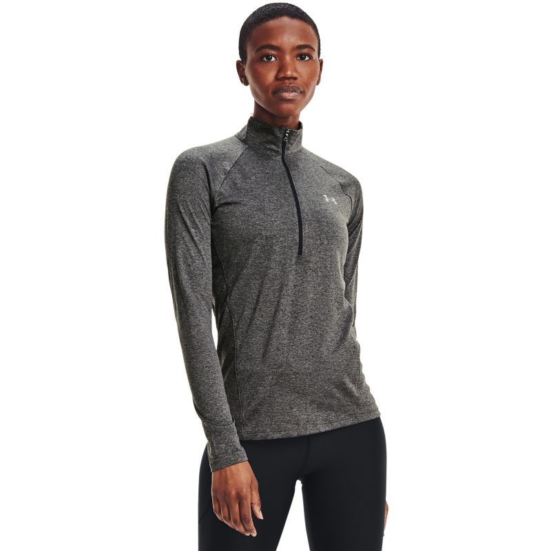 Black women's Under Armour Tech half zip top with long sleeves and high neck from O'Neills.