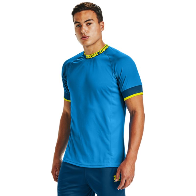 Under Armour Men's UA Challenger III T-Shirt Electric Blue / Graphite Blue / Yellow Ray