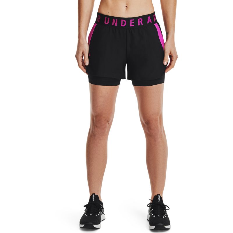 Under Armour Women's HeatGear® Armour Branded Leggings Black / Meteor Pink