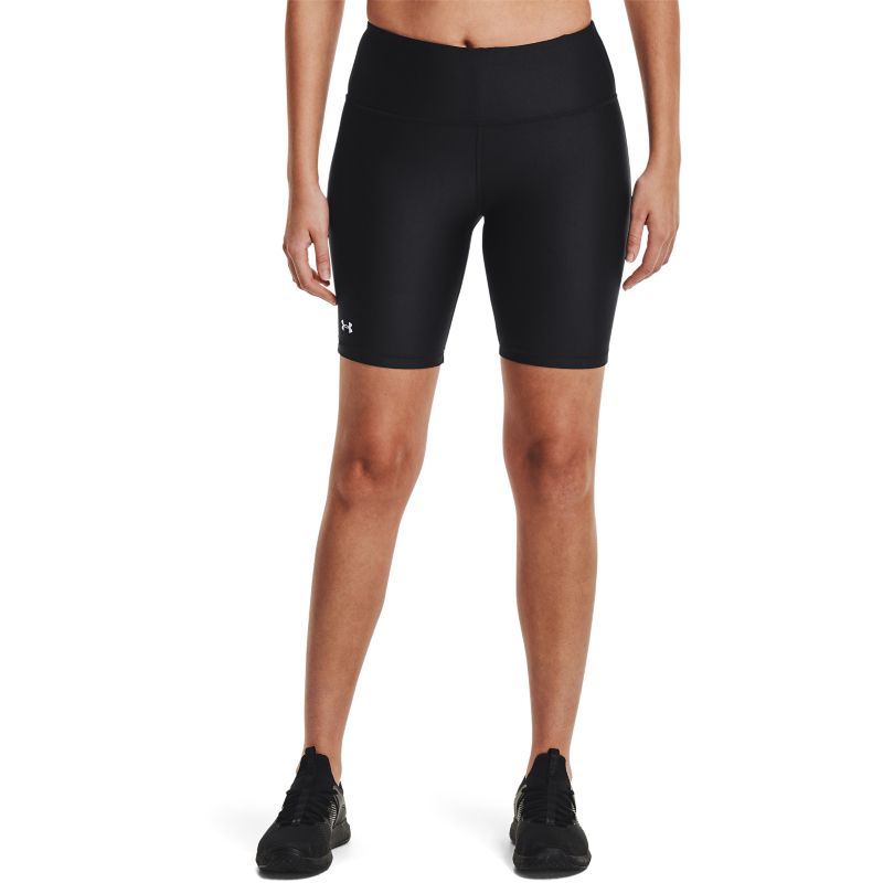 Black Under Armour gym cycling shorts with high waist from O'Neills.
