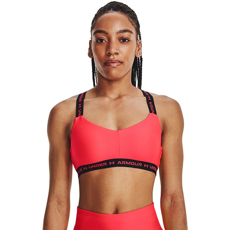 Red Under Armour Women's Crossback Low Sports Bra from O'Neill's.