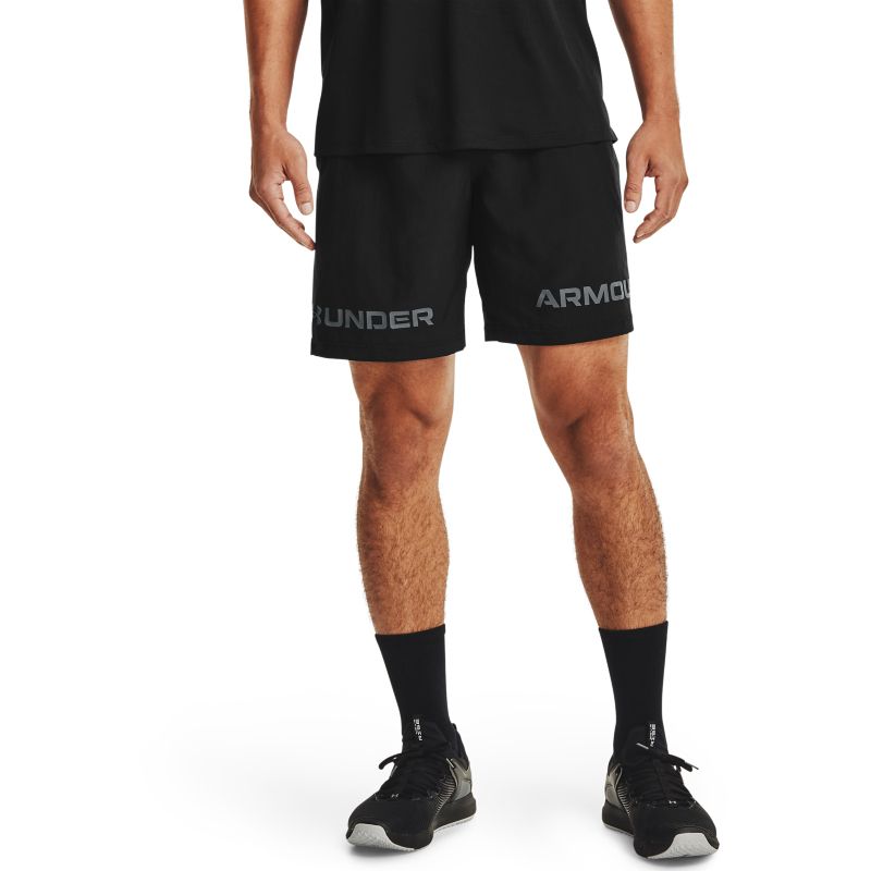 Under Armour Men's UA Woven Graphic Wordmark Shorts Black / Pitch Grey