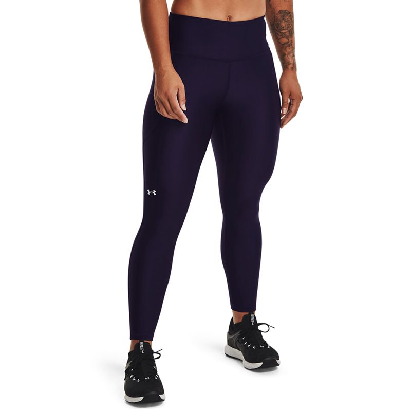 Women's Purple Under Armour HeatGear® Armour High Rise Leggings, with a high-rise no-slip waistband from O'Neills.