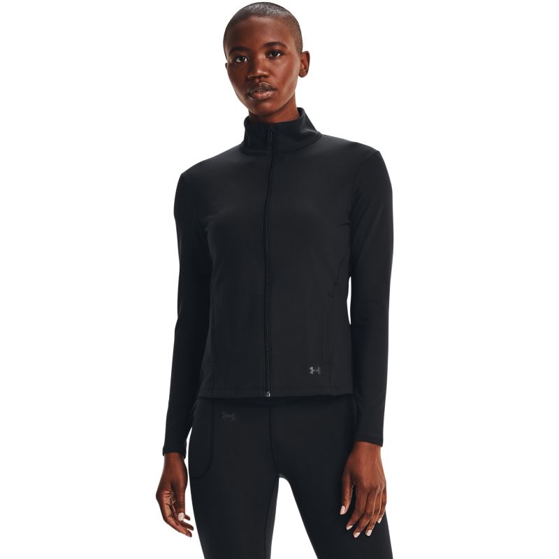 Women's Black Under Armour Motion Jacket, with open hand pockets from O'Neills.
