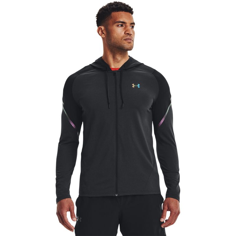 Black Under Armour men's full zip hoodie with UA logo on left chest from O'Neills.