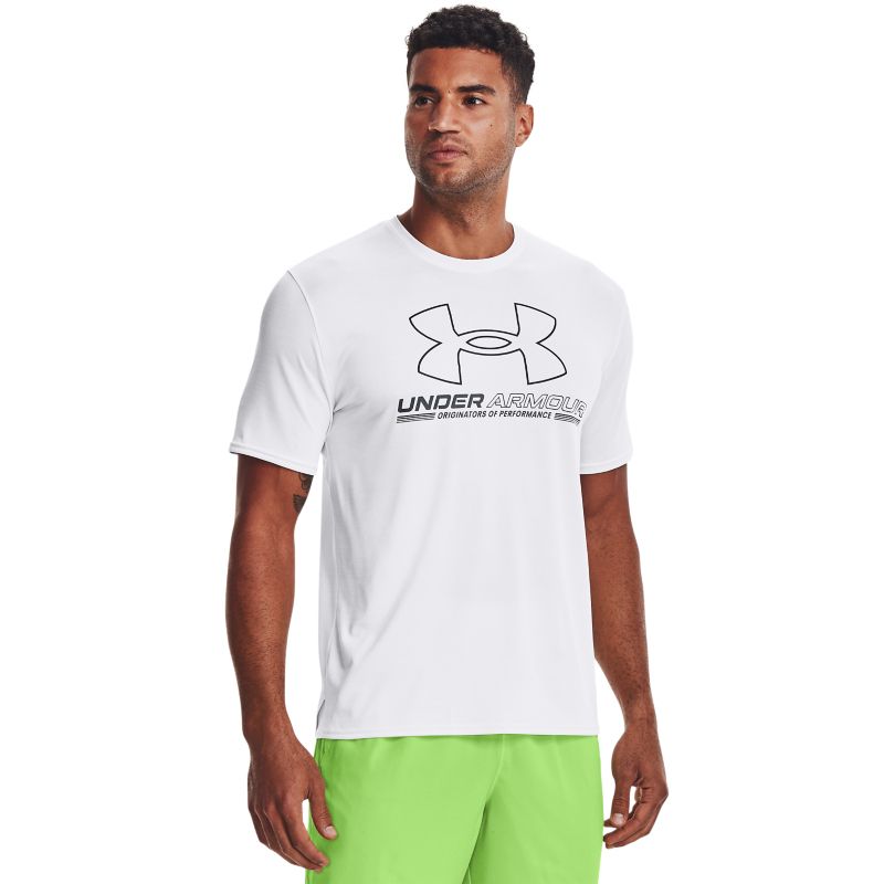 Men's White Under Armour Training Vent Graphic T-Shirt, with anti-odor technology from O'Neills.