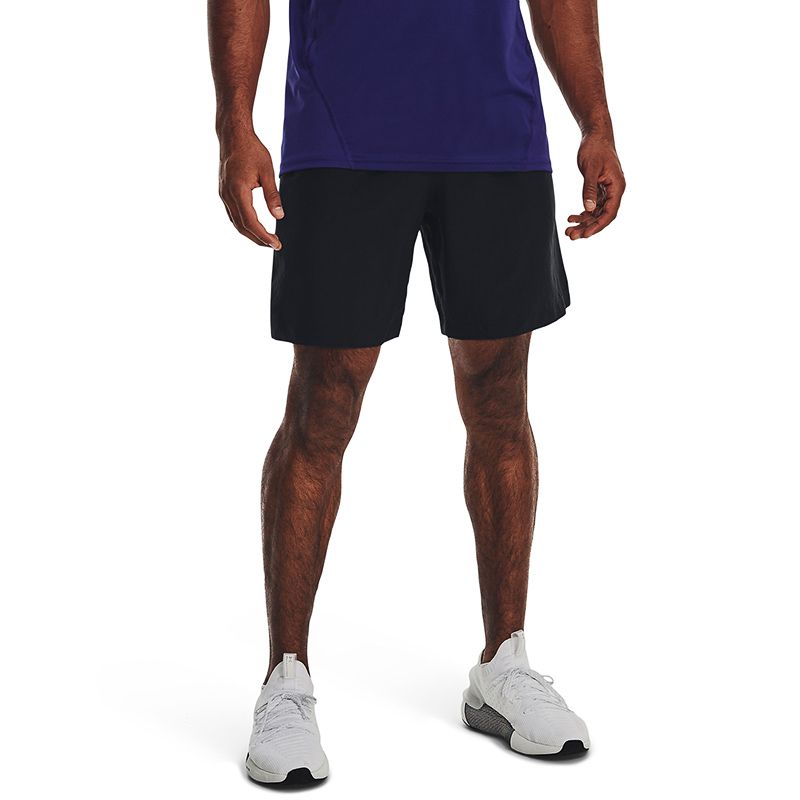Black / Glacier Blue Under Armour Men's Woven Graphic Shorts from o'neills.
