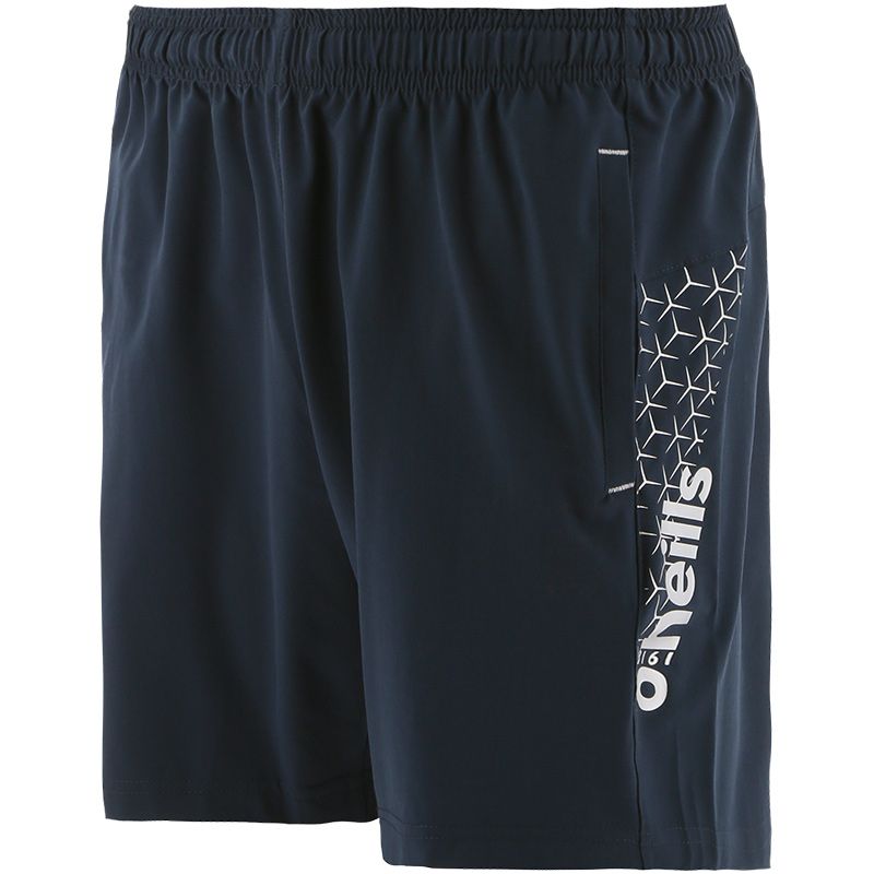 marine men’s woven shorts with a printed design and logo on the left leg by O’Neills.