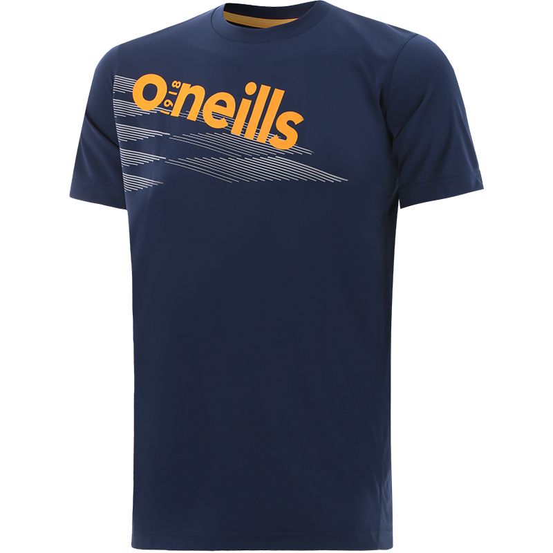 marine men’s crew neck t-shirt with UV protection and a printed design and O’Neills logo on the front.