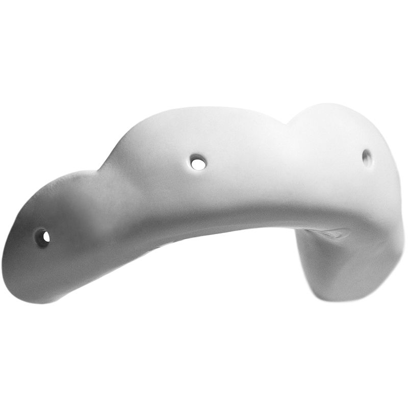 snow white SISU adults mouthguard with an outlined bite pad from O'Neills