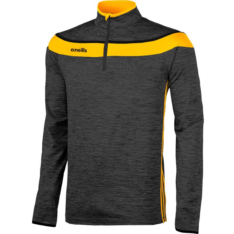 Black and Amber Kids' Slaney brushed half zip features a fleece inner lining from O’Neills