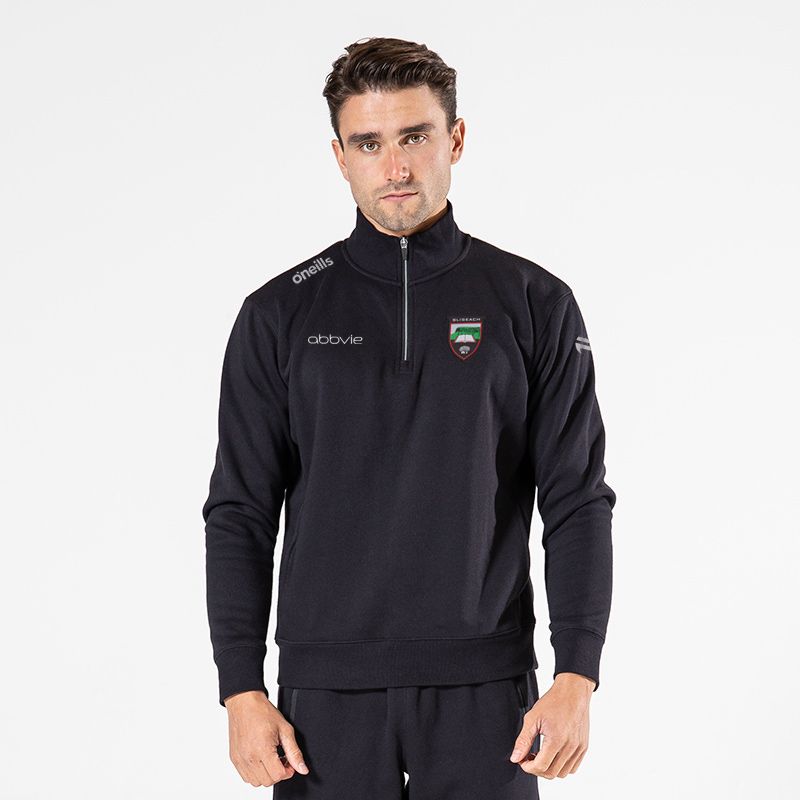 Black Men’s Sligo GAA Evolve Fleece half zip with side pockets and Sligo GAA crest by O’Neills.
