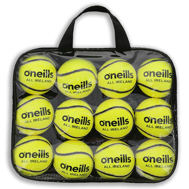 12 pack of the official Yellow All Ireland Match Sliotars from oneills.com