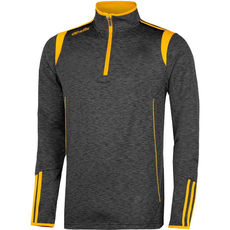 Black and Amber Kids' Solar brushed half zip features a fleece inner lining from O’Neills