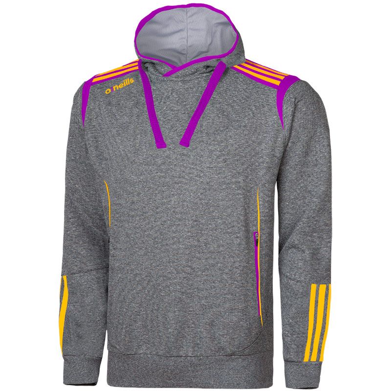 Men's Solar Fleece Hooded Top Grey / Purple / Amber