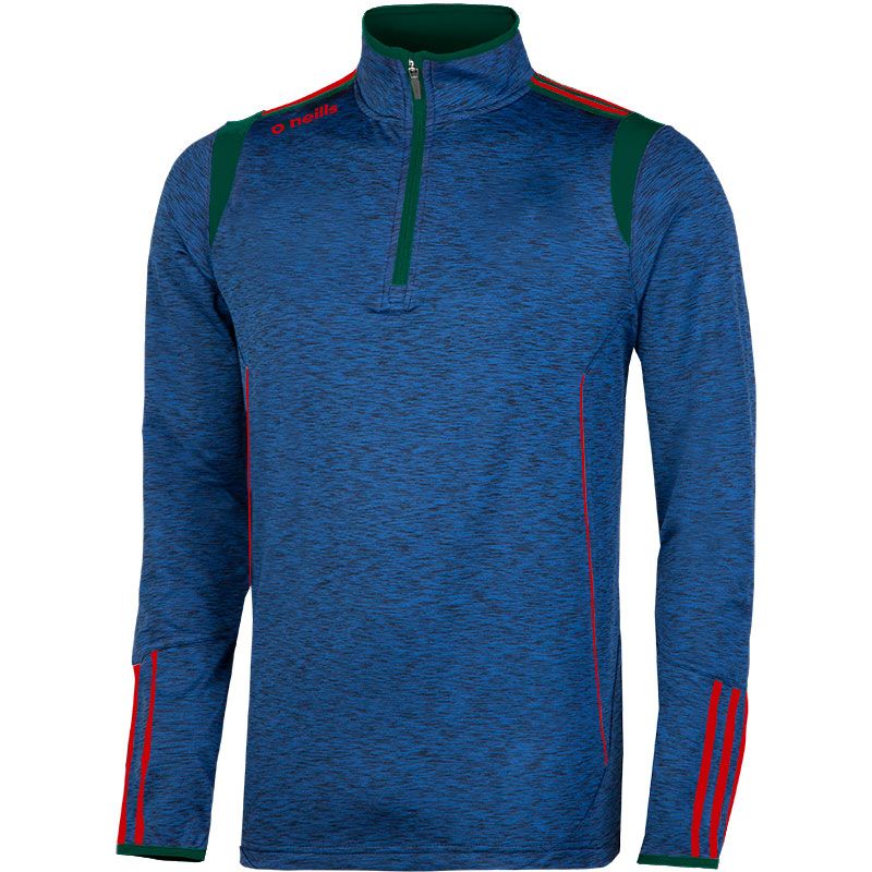 Marine, Bottle and Red Kids' Solar brushed half zip features a fleece inner lining from O’Neills