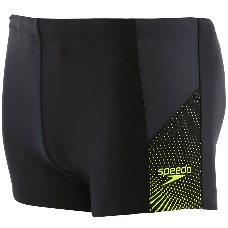 black and yellow Speedo Men's aquashorts with a drawstring waist from O'Neills