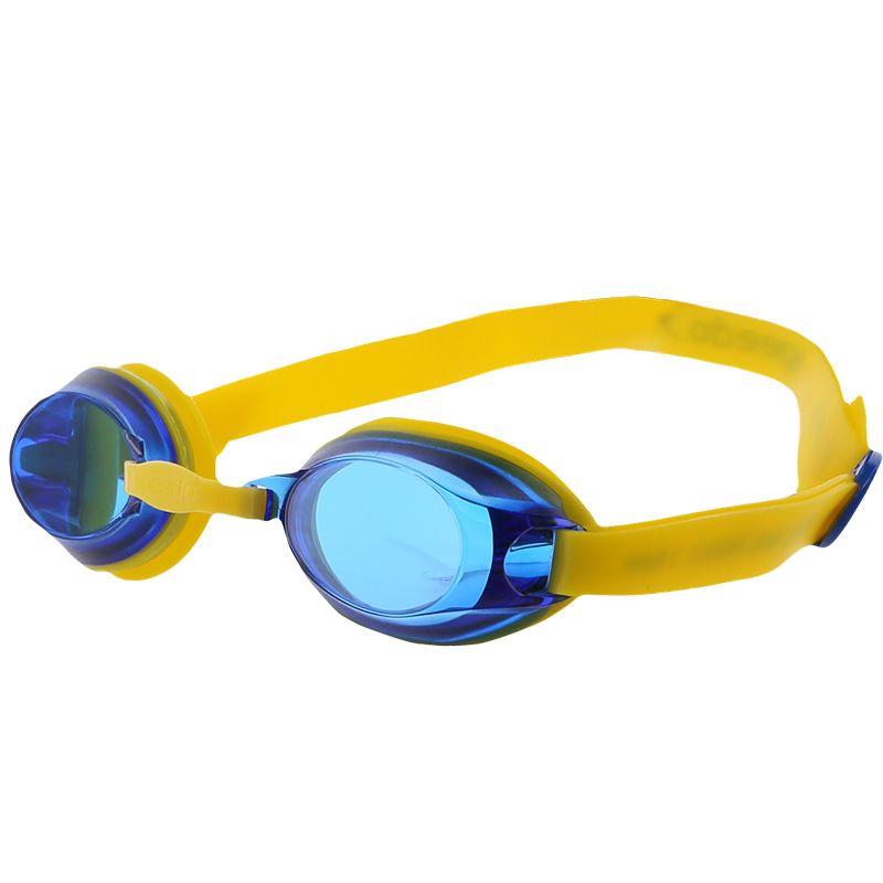 blue and yellow Speedo Kids' swimming googles with a secure, comfortable fit from O'Neills