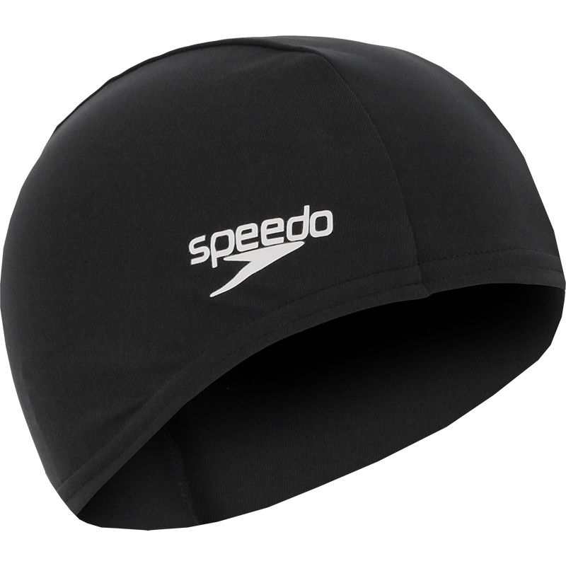 black Speedo senior swim cap, comfortable and easy to fit from O'Neills