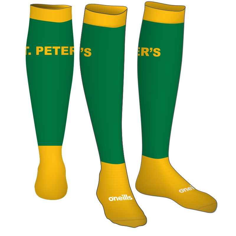 New St Peters High School Gloucester Kids' Games Socks Bottle / Amber / White