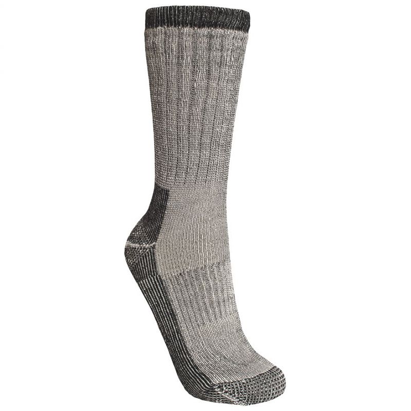 grey marl Trespass men's stroller merino wool hiking socks from O'Neills