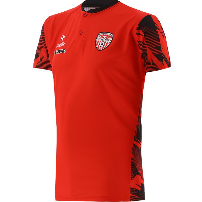 Men's Derry City FC Short Sleeve Polo Shirt with full sublimated design by O’Neills.