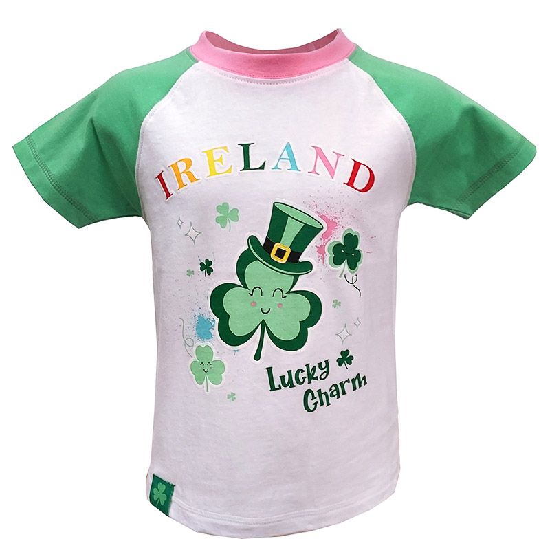 White Trad Craft Kids' Leprechaun Lucky Charm T-Shirt from O'Neill's.