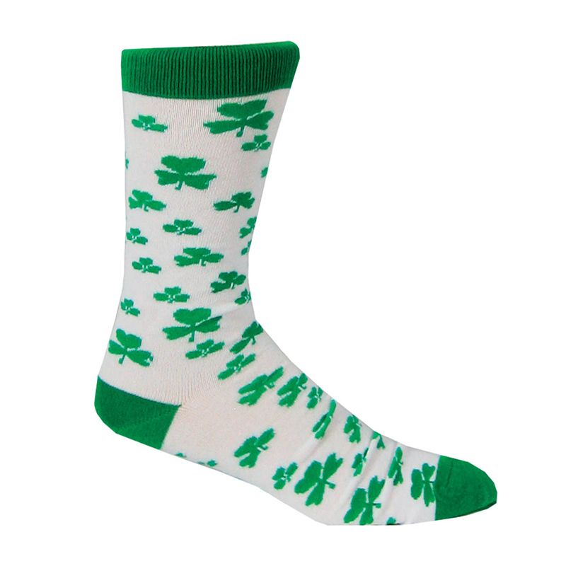 Trad Craft Shamrock Socks Senior White / Green