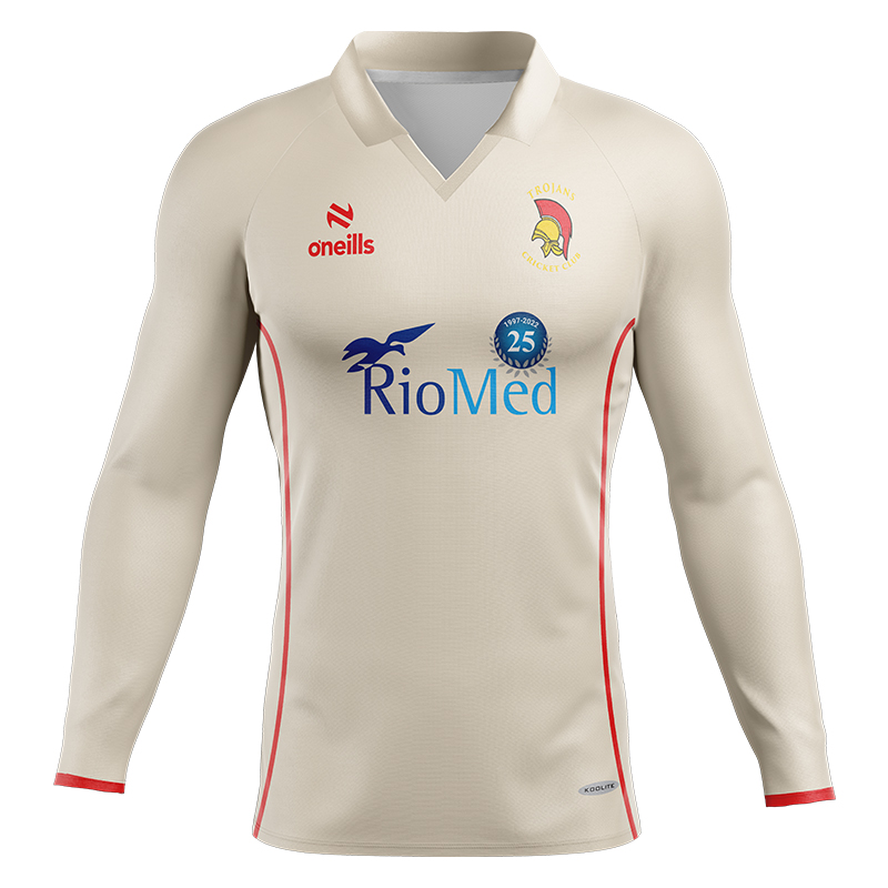 Trojans Cricket Club Kids' Cricket Long Sleeve Jersey (Rio Med)