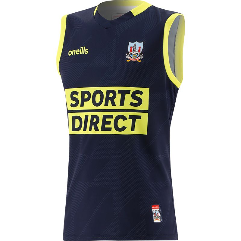 Cork GAA Kids' training sleeveless jersey vest with sponsor logo by O’Neills.