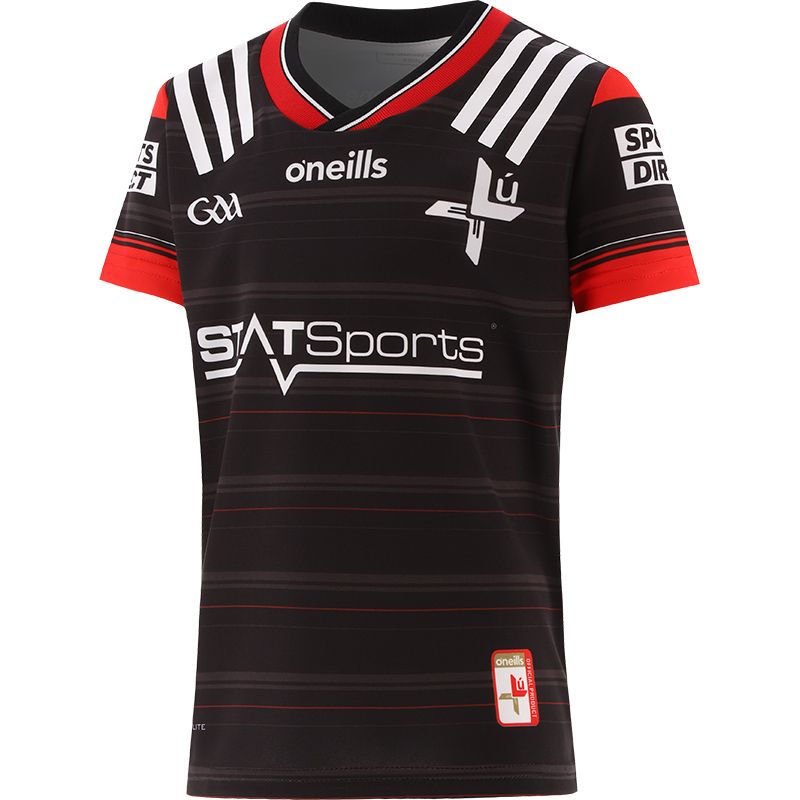 Black Louth GAA Goalkeeper Jersey 2024 with ribbed crewneck by O’Neills.